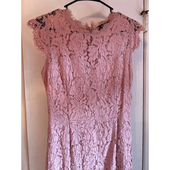 Elegant Pink Lace Floral Cocktail Dress By Miusol Medium - Picture 3 of 6